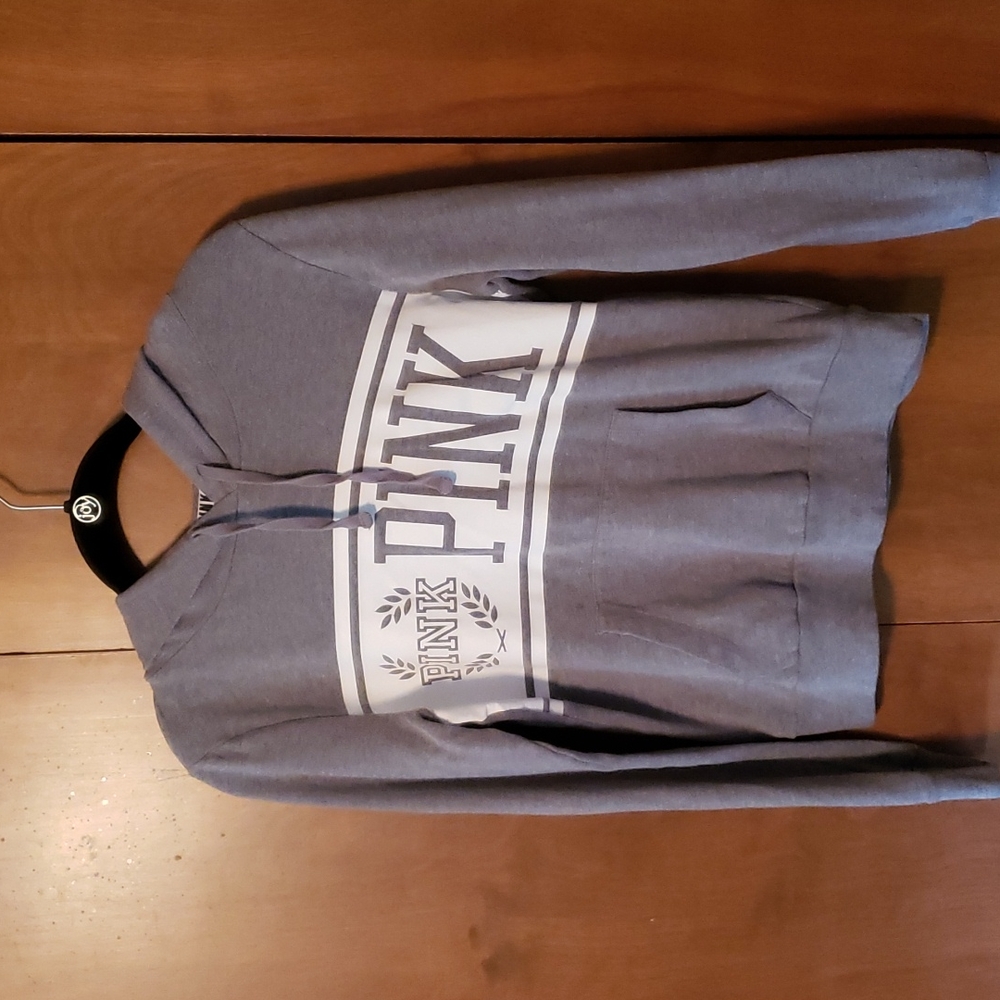 Victoria's Secret grey, crop hoodie